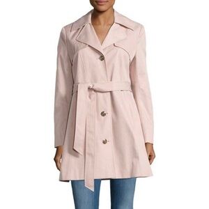 Karl Lagerfeld Paris Pink Trench Coat with Belt Size M